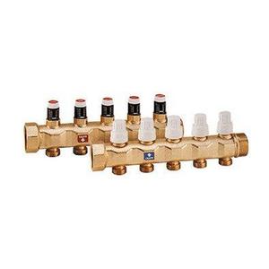 668 COPPIA COLLETTORI 1"1/4 5VIE CON FLUSSIM.
