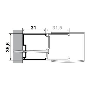 06-PR1 PROFILO ESTENSIONE 31X35,6X1900 BIANCO
