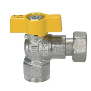 VENUS 1076 RUBINETTO SQUADRA  GAS FF 1/2X1/2 CON GIRELLO