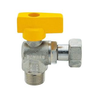 BON-GAS RUBINETTO GAS ANGOLO M. 1/2" X 1/2 F. C/GIRELLO