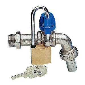 EKO S0074 RUBINETTO SFERA PORTA GOMMA 1/2 CON LUCCHETTO