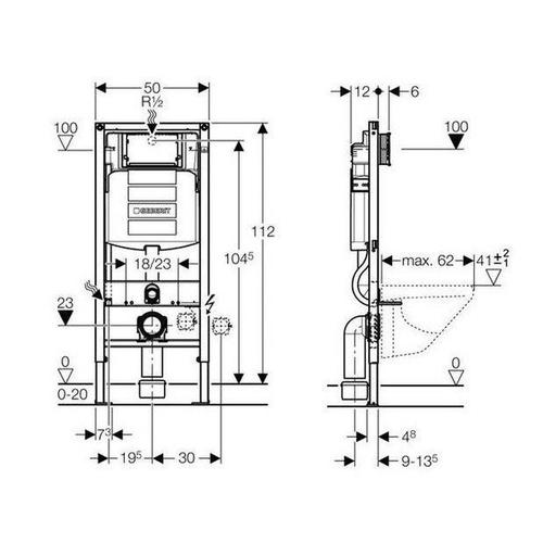 UNICA DUOFIX WC SOSPESO NEW CM12 Foto 2