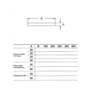 TUBO OTTONE CROMATO D.26 CM. 80