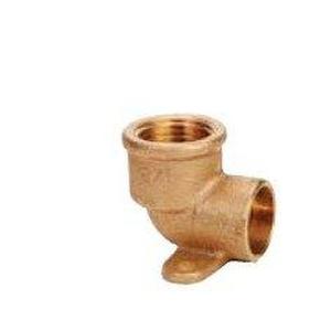 GOMITO 90° BRONZO A SALDARE 1/2" F X Ø 12 F CON FLANGIA A 2 FORI DI FISSAGGIO 4472G