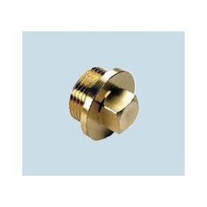 TAPPO OTTONE FILETTATO CON QUADRO E FILETTO CILINDRICO M 3/8" 8595