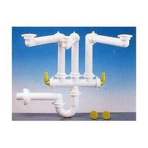 SPAZIO 3/35 SIFONE BIANCO 3VIE CON TUBO SCARICO IN PP