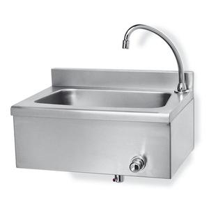 LAVAMANI INOX CON MISCELATORE A GINOCCHIO