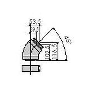 CURVA COASSIALE 45 D. 60/100 20162785 SCARICO FUMI