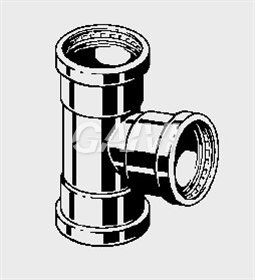 Foto TEE ACCIAIO CARBONIO A PRESSARE Ø 108 MM. X Ø54 MM. X Ø 108 MM. P5130