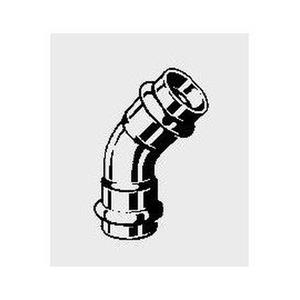 CURVA ACCIAIO CARBONIO A PRESSARE 45° FF Ø 42MM. PC5041