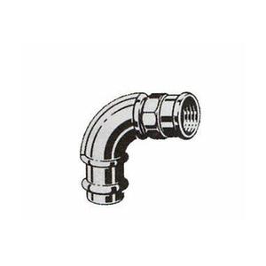 CURVA ACCIAIO INOX PRESSARE 90° Ø 15 MM. F X 1/2" F PS4002G