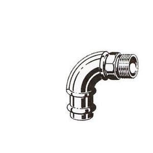 CURVA ACCIAIO INOX PRESSARE 90° Ø 15 MM. F X 1/2" M PS4001G