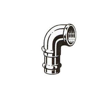 GOMITO ACCIAIO INOX PRESSARE 90° Ø 15 MM. F X 1/2" F PS4090G