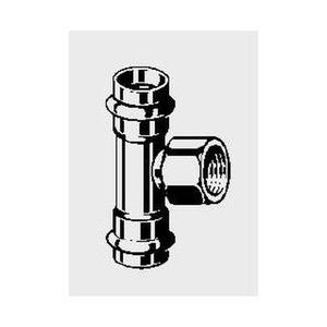 TEE ACCIAIO CARBONIO A PRESSARE Ø 15 MM. X 1/2" X Ø 15 MM. PC4130G