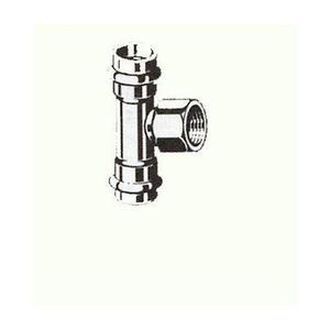 TEE ACCIAIO INOX PRESSARE Ø 22 MM. X 3/4" F X Ø 22 MM. PS4130G