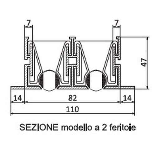 DIFFUSORE LINEARE SENZA UGELLI BIANCHI 600X2 Foto 2