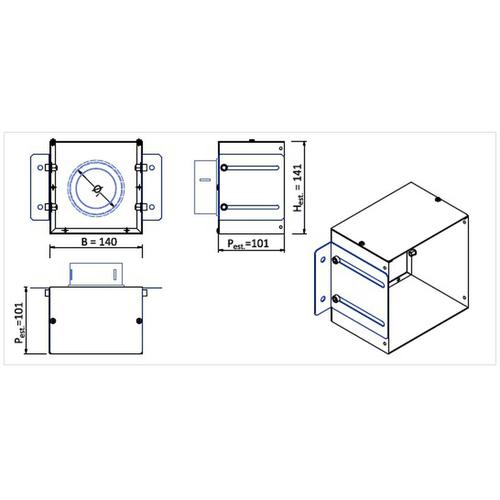 ADATTATORE 140X140X100 ATTACCO POSTERIORE D.90 Foto 2