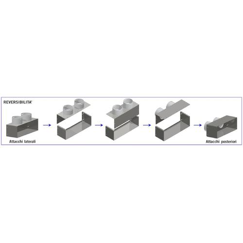 ADATTATORE 300X100 REVERSIBILE LAT/POS 2X75 Foto 2