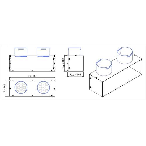 ADATTATORE 300X100 REVERSIBILE LAT/POS 2X75 Foto 4