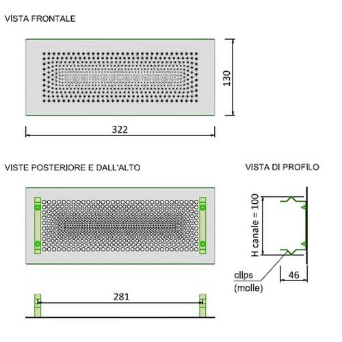 DIFFUS. SCHERMO FORATO A DISSOLVENZA 300X100 Foto 2