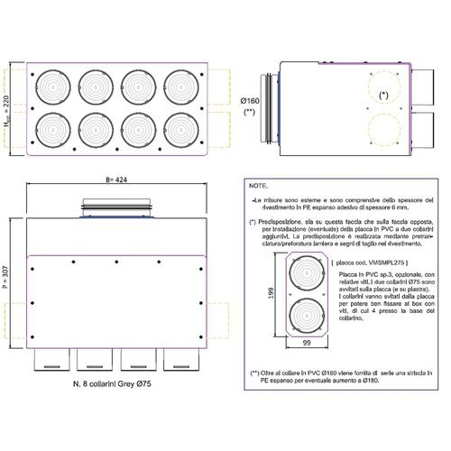 BOX DI DISTRIBUZIONE C/8 COLLARINI D.90 Foto 5