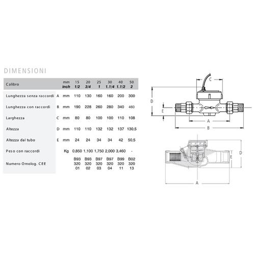 CONTATORE LANCIAIMPULSI 1"1/2 TURBINA CTFI40 Foto 3