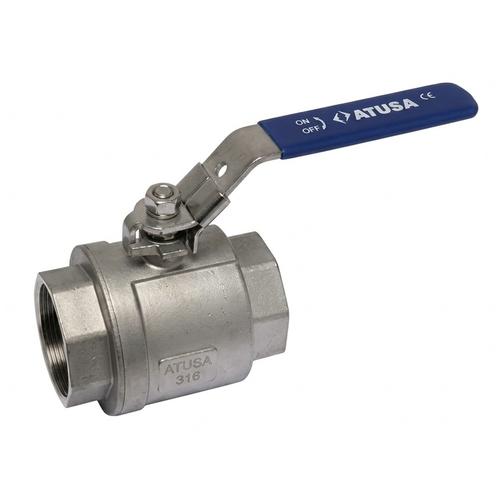 VALVOLA A SFERA ACCIAIO INOX AISI316 FF 2 Foto 1