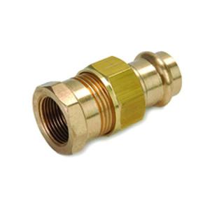 BOCCHETTONE RAME A PRESSARE CON GUARNIZIONE PIANA Ø 15 MM. F X 1/2" F P4330 G