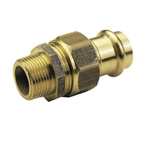 BOCCHETTONE RAME A PRESSARE CON GUARNIZIONE PIANA Ø 15 MM. F X 1/2" M P4331 G
