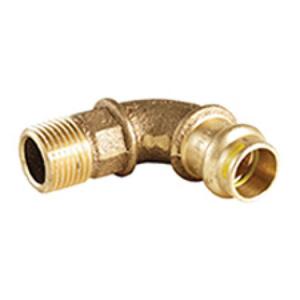 CURVA BRONZO A PRESSARE 90° F Ø 15 MM. X 1/2"M GAS PG4001 G