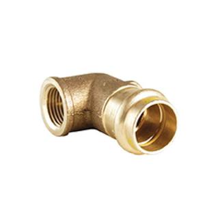 GOMITO BRONZO A PRESSARE 90° FF Ø 22 MM. X 1/2" GAS PG4090 G