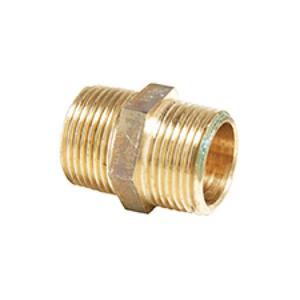 NIPPLES BRONZO FILETTATO 1/2" CON ESAGONO 3280