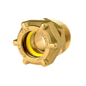 RACCORDO DIRITTO A COMPRESSIONE IN OTTONE TENUTA O-RING Ø 12 MM. X 1/2" M IG302