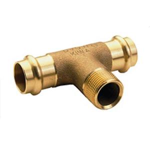 TEE BRONZO PRESSARE Ø 35 MM. X 3/4" M X Ø 35 MM. P4132 G