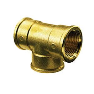 TEE OTTONE FILETTATO RIDOTTO 3/4" X 1/2" X 1/2" 8130R