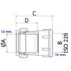 CONEX 303 RACCORDO OTTONE FF 3/8 X 10 X GAS Foto 2