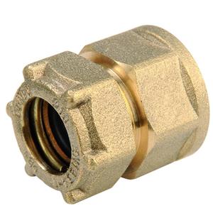 RACCORDO DIRITTO A COMPRESSIONE IN OTTONE TENUTA O-RING Ø 10 MM. X 3/8" F IG303