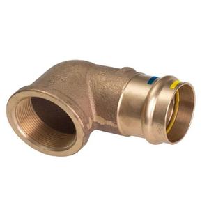 GOMITO BRONZO PRES FLANGIA FF 22X3/4 ACQU/GAS