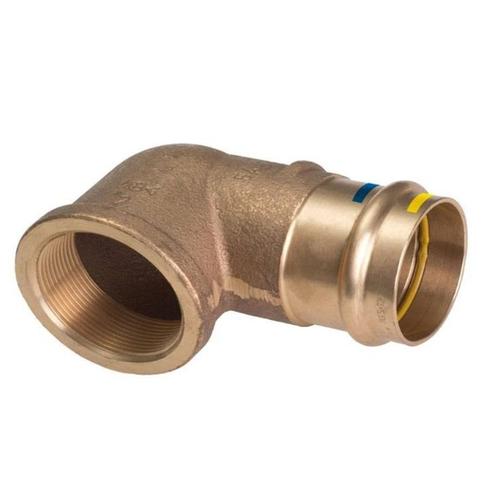 GOMITO BRONZO PRES FLANGIA FF 22X3/4 ACQU/GAS Foto 1