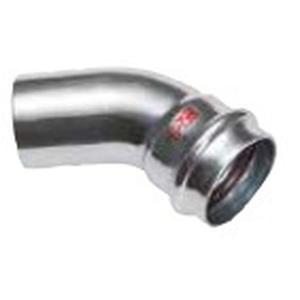 CURVA ACCIAIO CARBONIO A PRESSARE 45° MF Ø 76 MM. PC5040