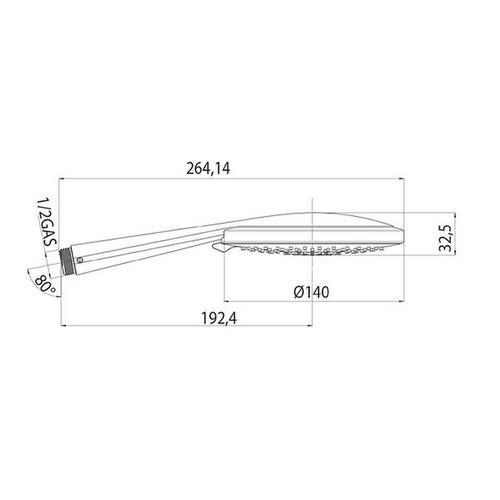 DOCCETTA B01168 MIXA/3 DIAM. 140MM 030 CROMO Foto 3