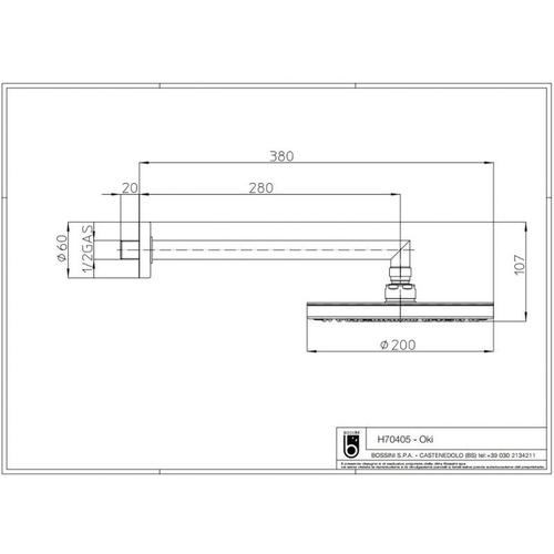 OKI H70405 BRACCIO DOCCIA CON SOFFIONE CROMO Foto 2