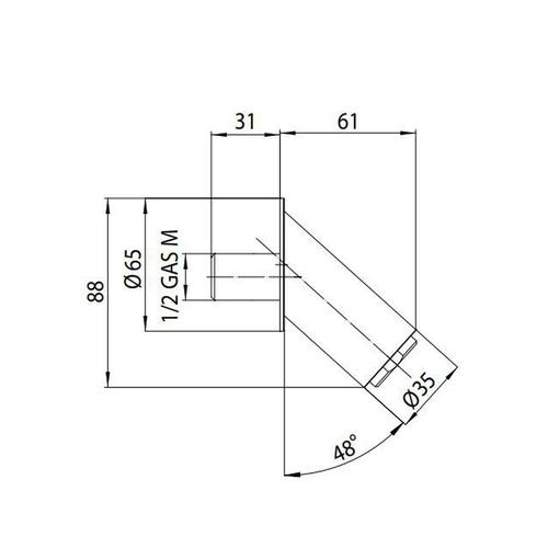 STILO E88100 BOCCA OTTONE 62MM CROMO Foto 2