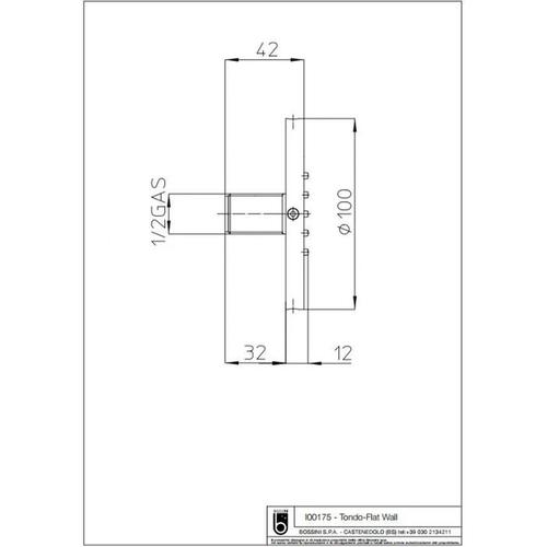 TONDO FLAT I00175 WALL SOFFIONE LATERALE CR Foto 2