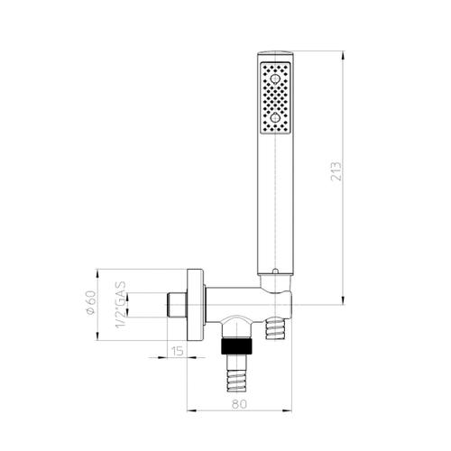 ZEN C12001 DUPLEX DOCCIA COMPLETO CROMO Foto 2