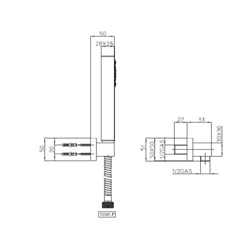 CUBE C50001 DUPLEX DOCCIA COMPLETO CROMO Foto 6