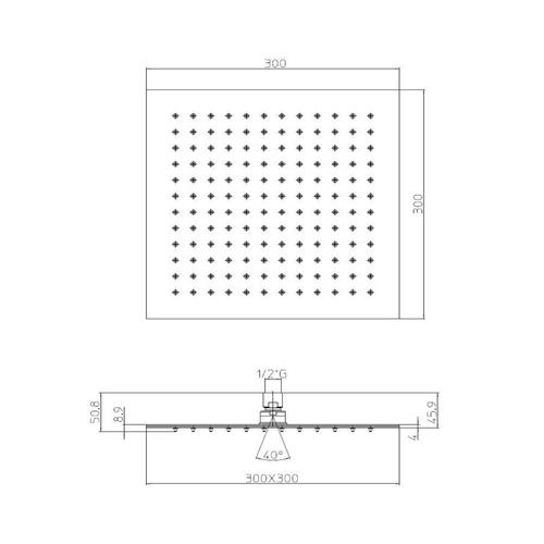 TETIS I00875 SOFFIETTO DOCCIA CM. 30X30 CROMO Foto 6