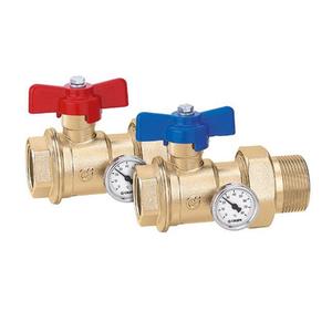 COPPIA VALVOLE SFERA CON TERM 1 X 1 1/4