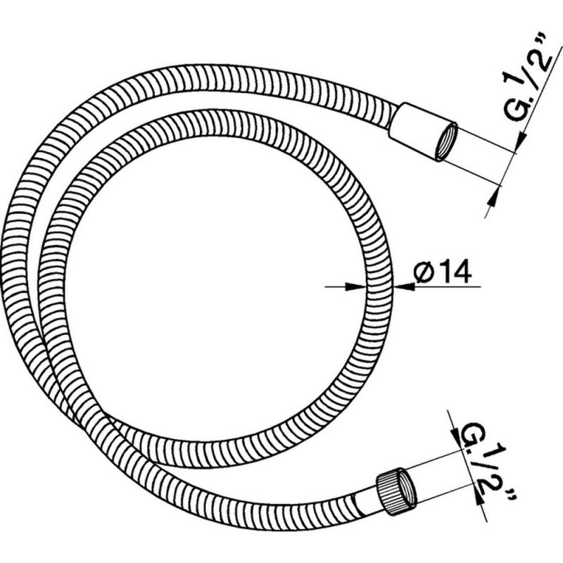 Za 902 flessibile doccia pvc cm. 200 bianco CISAL - ZA00902241