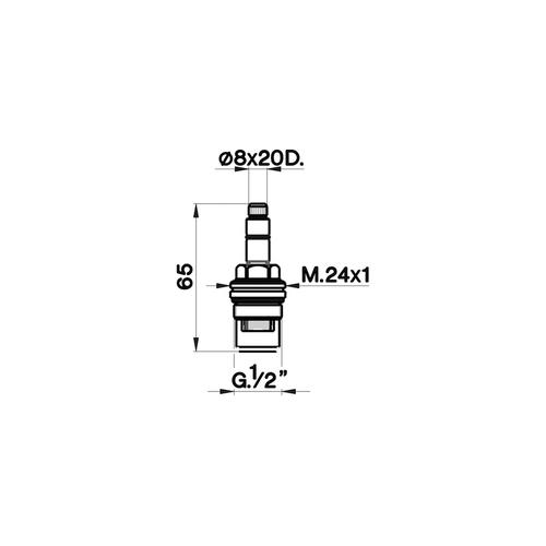 ZZ 92858 0 VITONE CERAMICO X MONOFORO /GRUPPI AC Foto 2